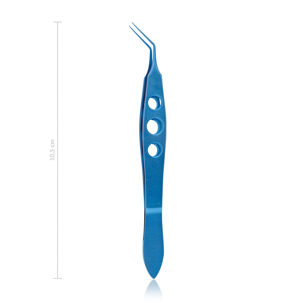 [172005] UTRATA pincet, voor capsulorhexis, H 10,5 cm, gebogen