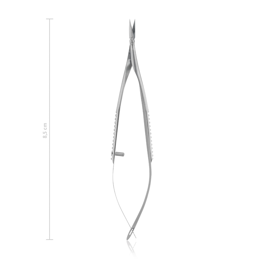 [172010] Capsulotomieschaar Gills-VANNAS, gebogen, puntig, 7,0 mm lange bladen, lengte 8,5 cm