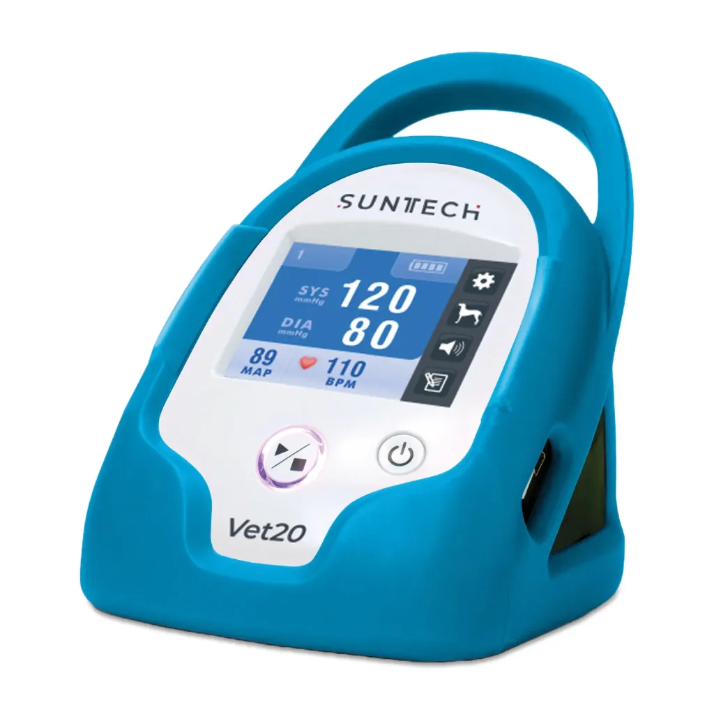 [217220] Bloeddrukmeter SunTech VET20 blauw, incl. 6 manchetten, bloeddrukslang, AA-batterijen en beschermhoes
