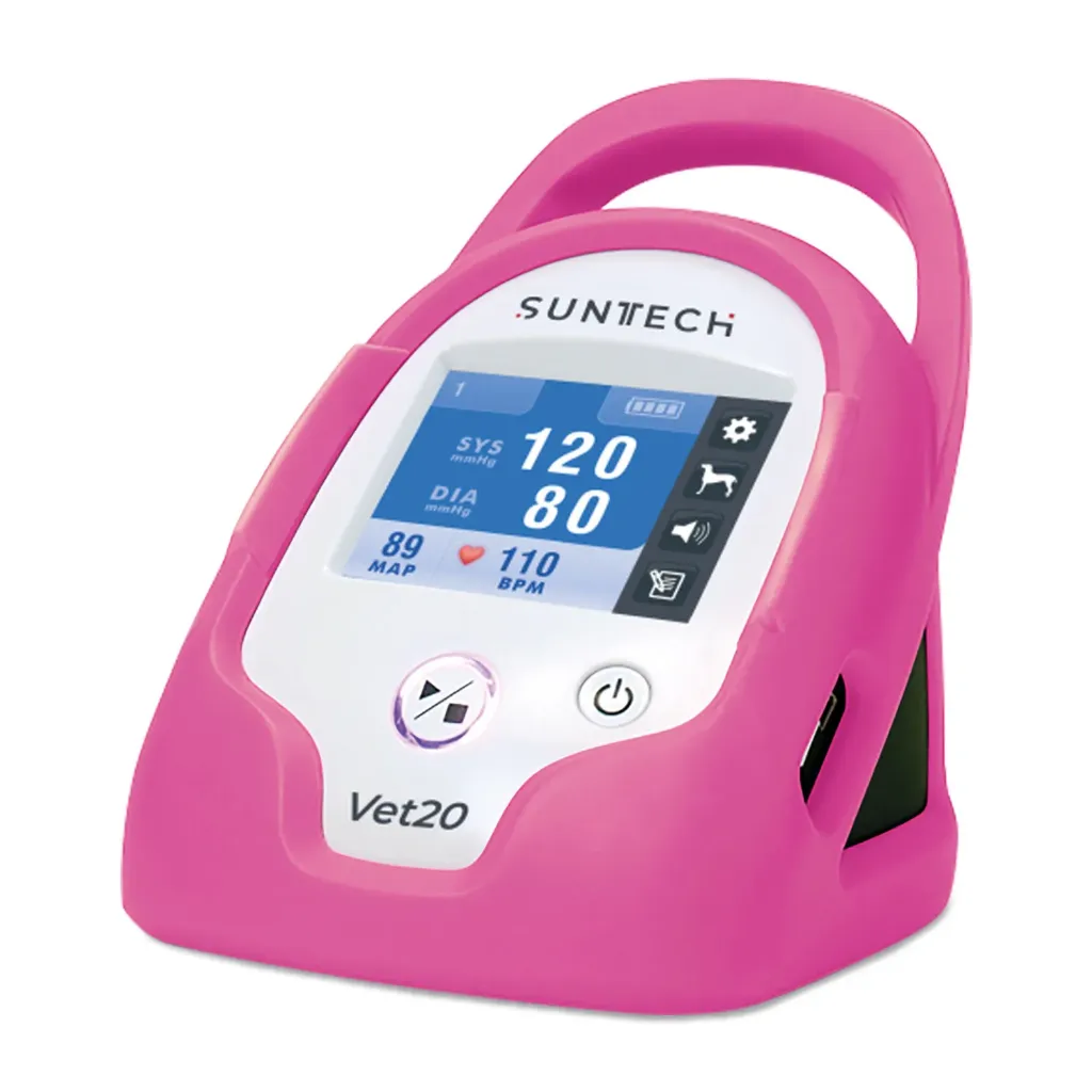 Bloeddrukmeter, inclusief 6 manchetten, bloeddrukslang, AA-batterijen en beschermhoes in roze