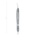 Harms hechttang, ongetande, gebogen, met 6 mm platform, 10 cm, voor 7-0–9-0 hechtingen