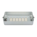 Bodemdeel voor container geperforeerd, 300 x 140 x 60 mm grijs