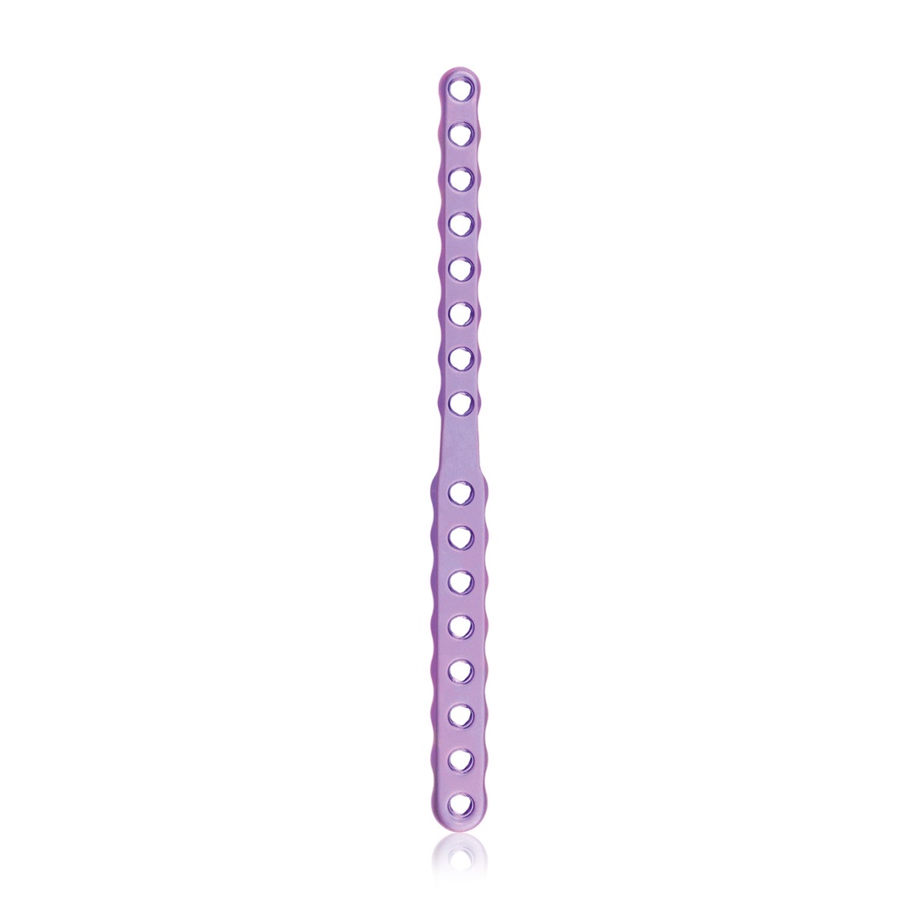 EickLoxx Small Contour 2.2 krikett-alakú csontlemez, 8+8 lyuk, 6–8 × 105 mm, 1.7 / 2.3 rendszer, magenta