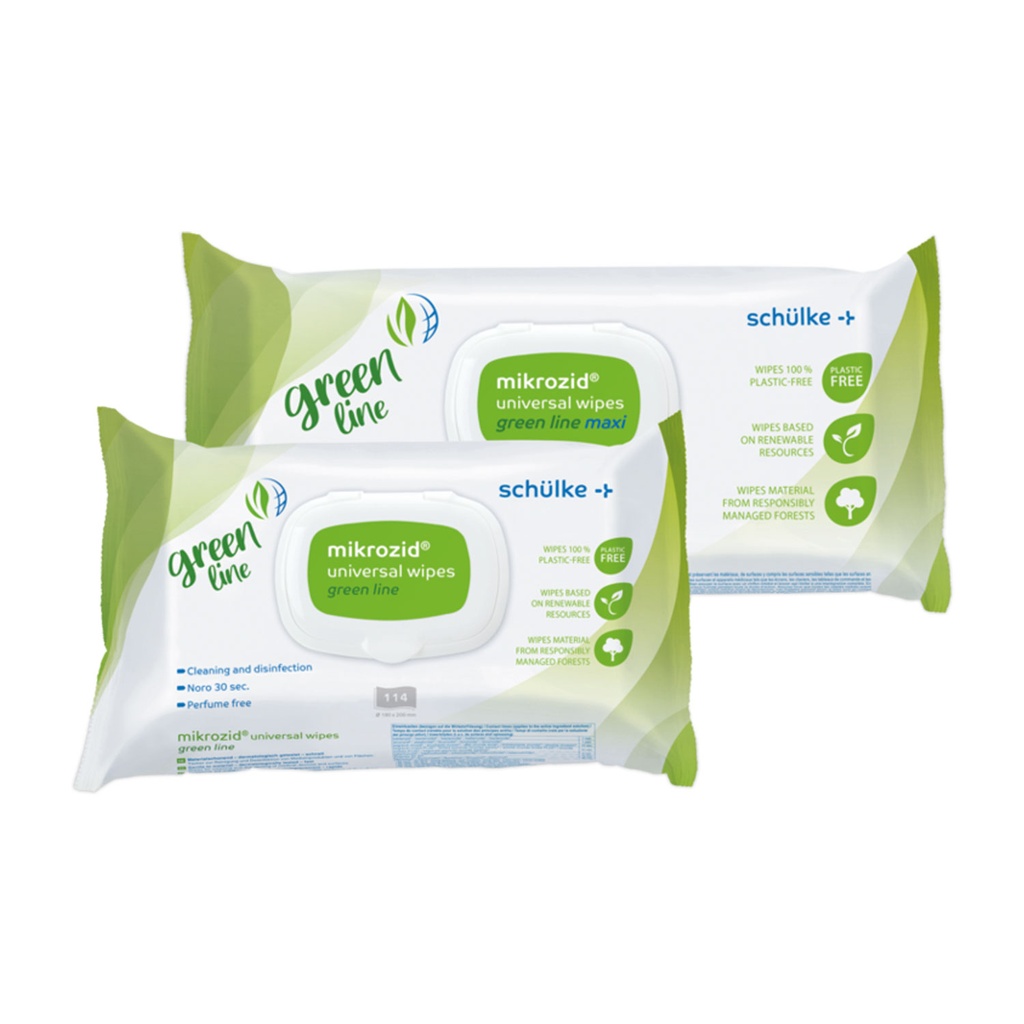 Schülke mikrozid® universele doekjes green line desinfecterende doekjes