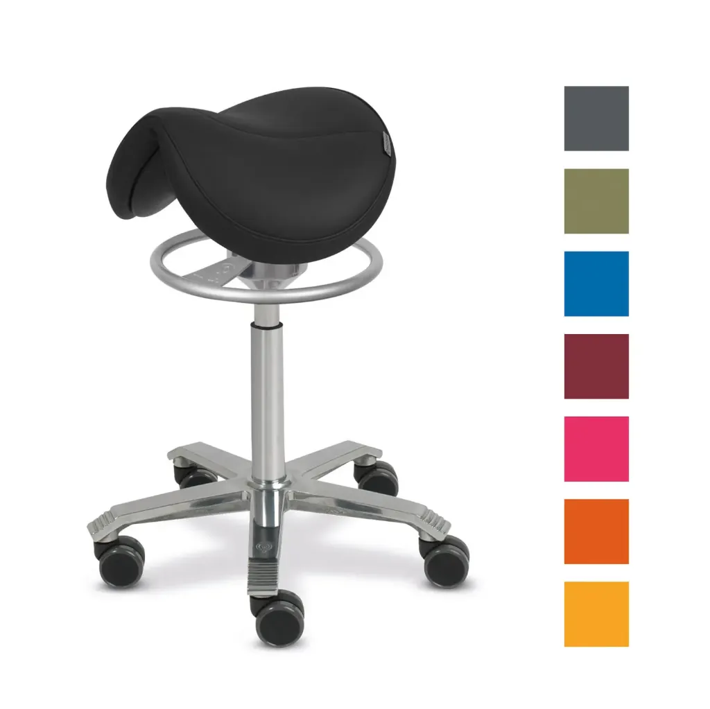 [6101010003] SCORE® behandelkruk (JUMPER, zitbreedte 44 cm, Zwart, Zonder balance, zonder lendensteun)