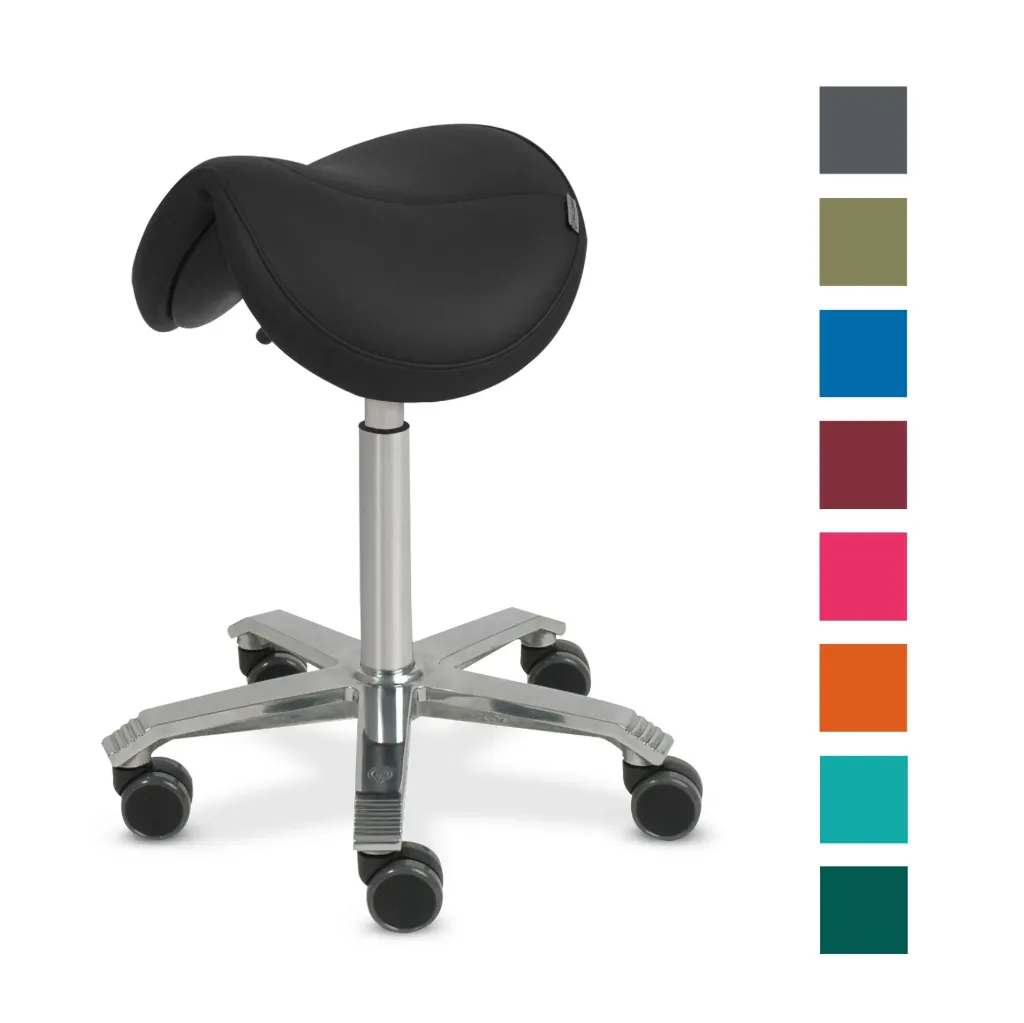 [6101010003] SCORE® behandelkruk (JUMPER, zitbreedte 44 cm, Zwart, Zonder balance, zonder lendensteun)