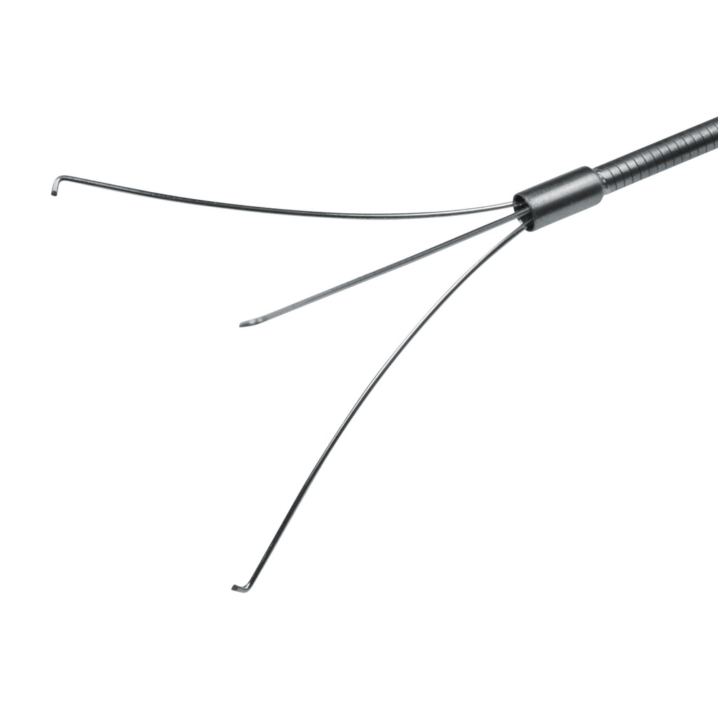 [306345] Vreemde voorwerpen grijper met haak, flexibel, 3 grijparmen, voor werkkanalen vanaf Ø = 2,8 mm, L = 400 cm