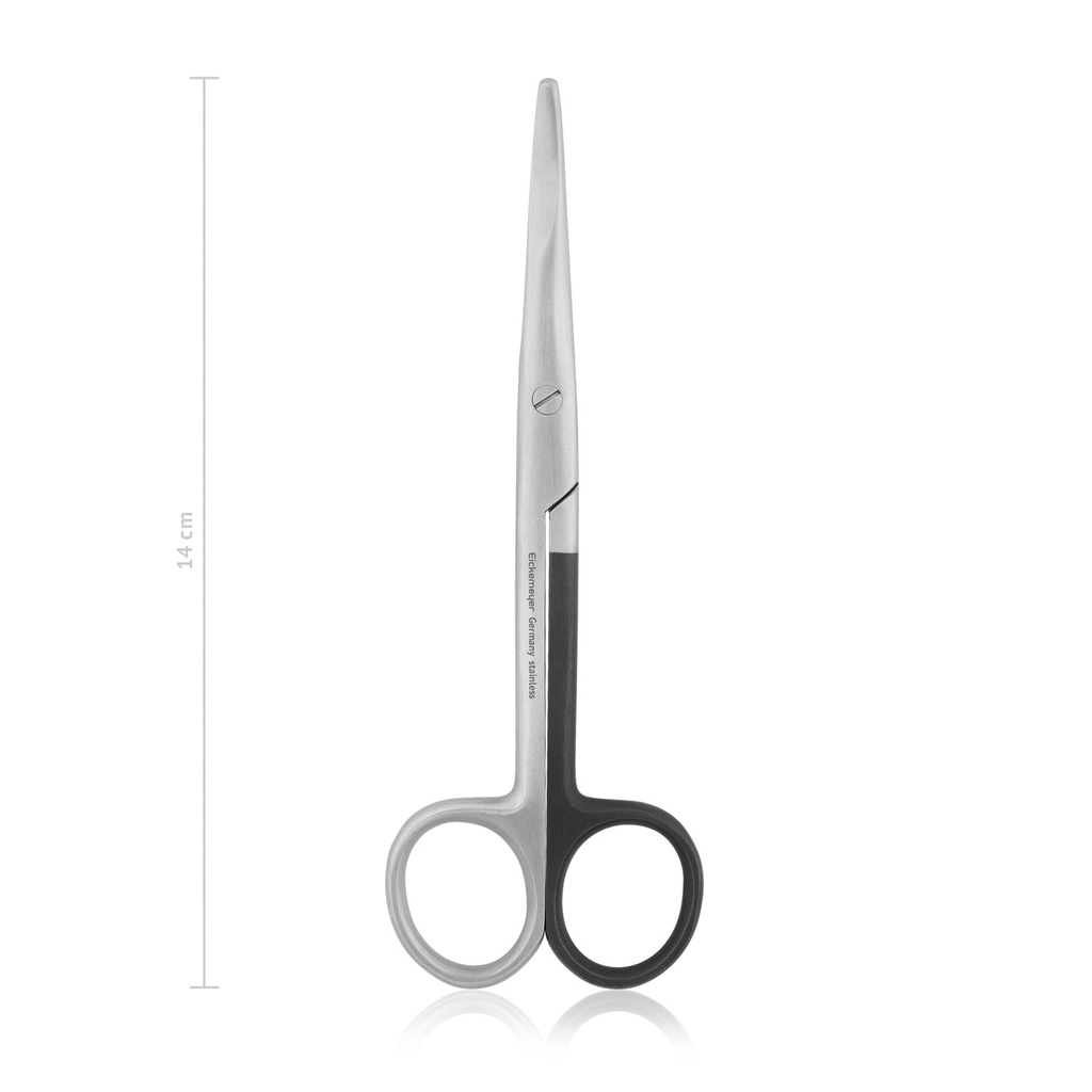 [118714L] Mayo-preparatieschaar voor linkshandigen, 14 cm, gebogen, roestvrij staal