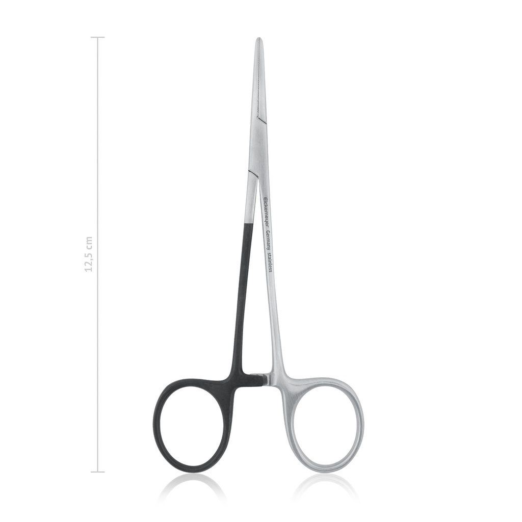 [141212L] Halstead-Mosquito-arteriële klem voor linkshandigen, 12,5 cm, recht
