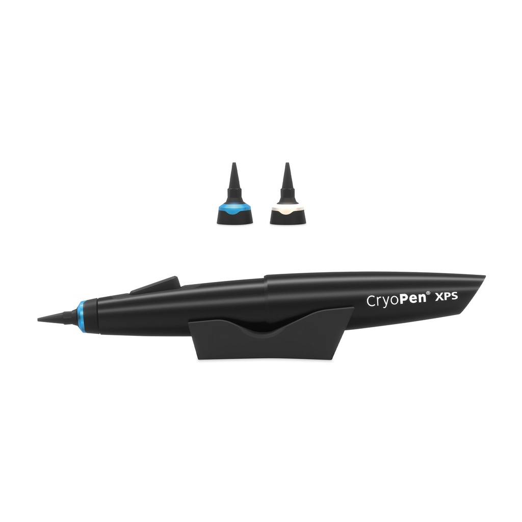 Package: CryoPen XPS, including 84 x 8g cartridges and 1 CryoPen attachment each (blue 1-3 mm / white 2-4 mm)