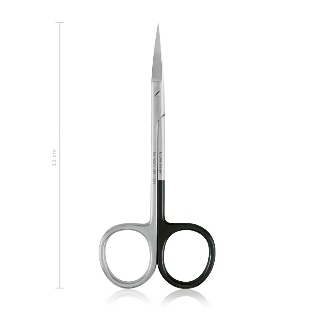 [110611L] Iris-schaar voor linkshandigen, 11 cm, fijn, recht, sp/sp