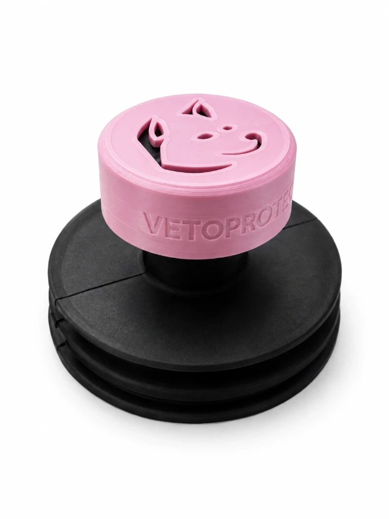 Petholder - fixatiesysteem voor dieren, roze, set van 2 zuignappen