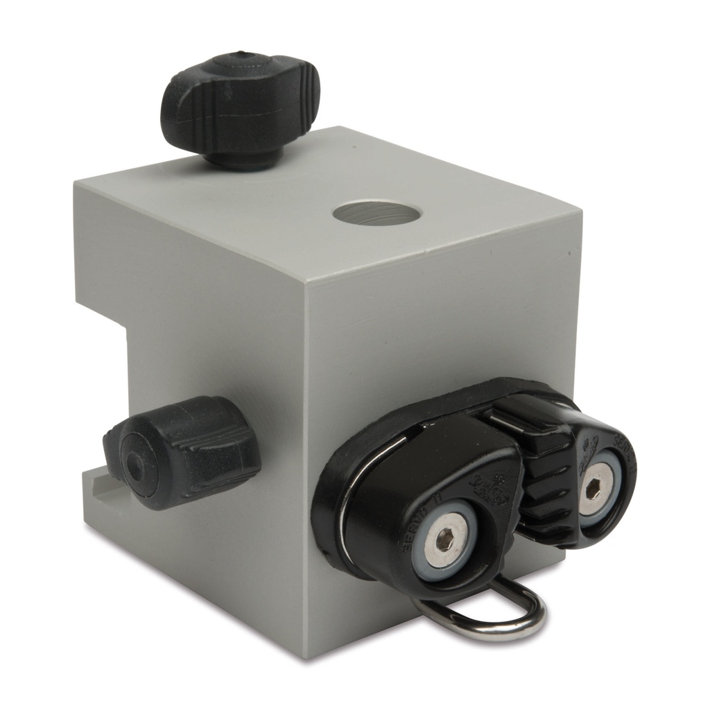 Aansluitblok met snelfixatieklemmen voor traploze snelle bevestiging voor rond materiaal met d = 12 mm