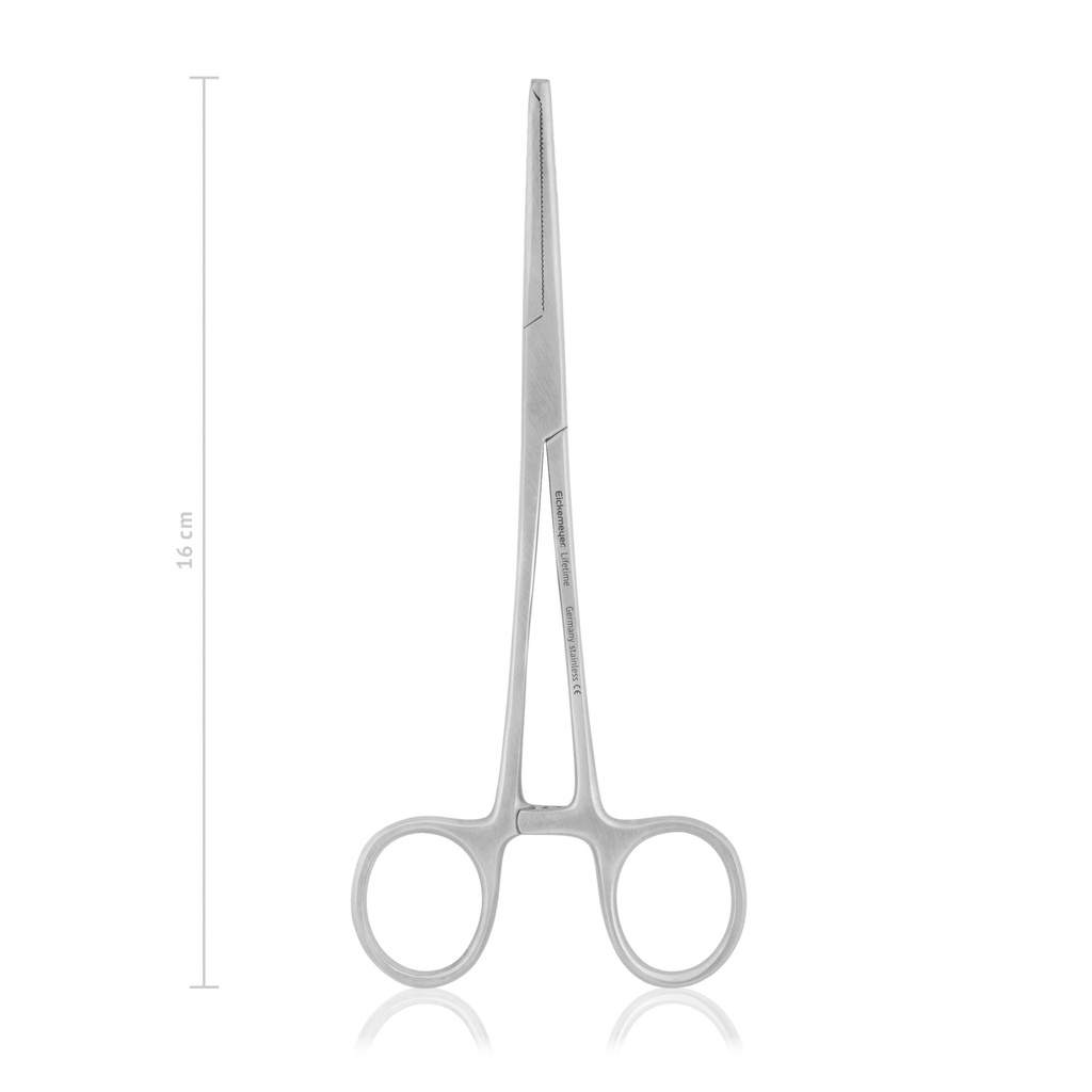 [142516] arterieklem Kocher-Ochsner, 16 cm, gebogen 1x2 tanden 