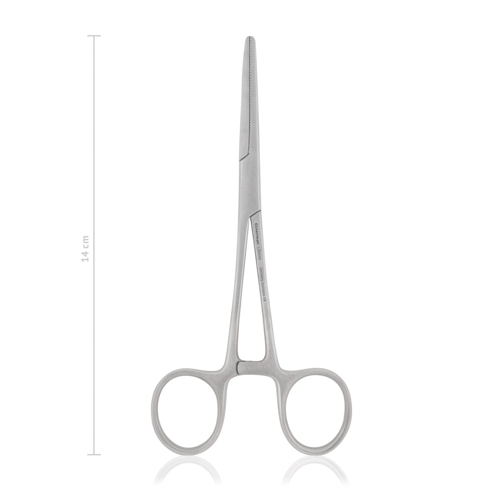 [141914] Arterieklem Pean, 14 cm, gebogen