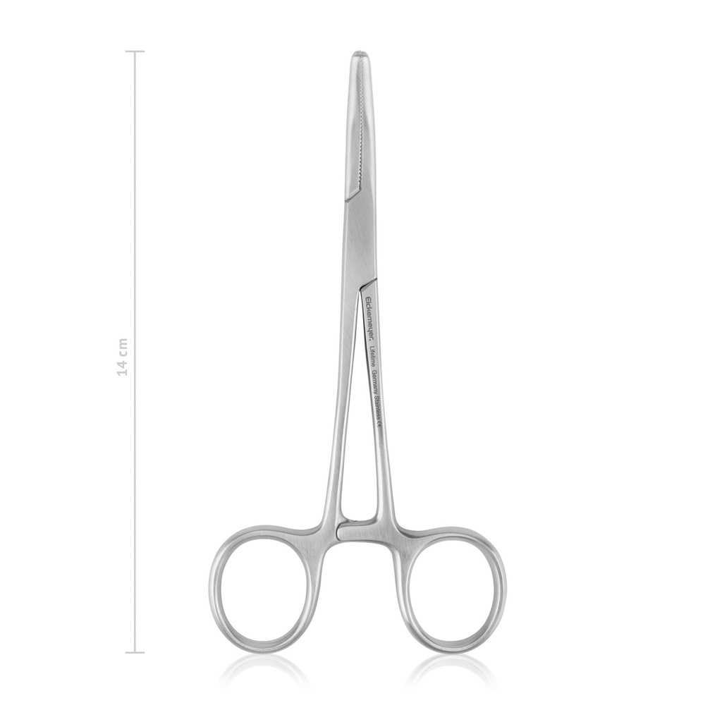 Arterieklem SPENCER WELLS 14 cm, gebogen 