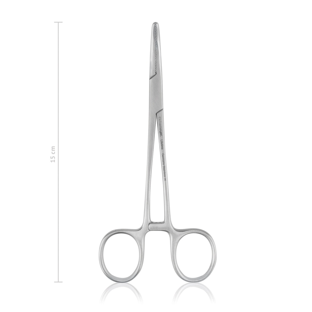 Arterieklem SPENCER WELLS 15 cm, gebogen 