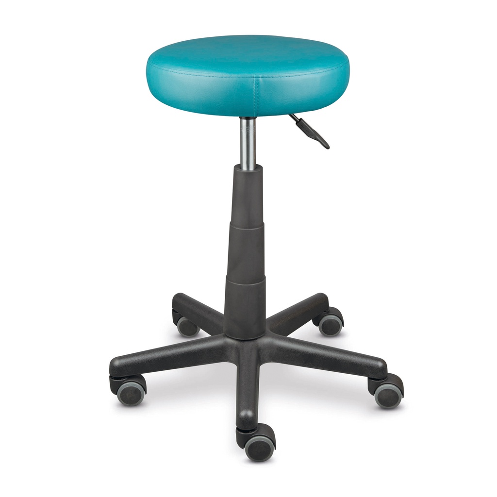 Behandelstoel ZWOOZI in hoogte verstelbaar van 64 – 85 cm ronde zitting, EVERGREEN