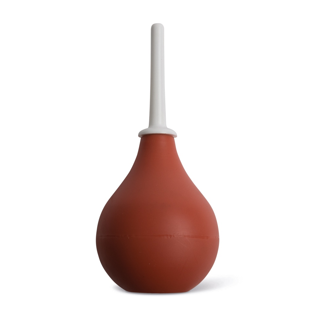oorspuit met canule, ca. 90 ml rood rubber 