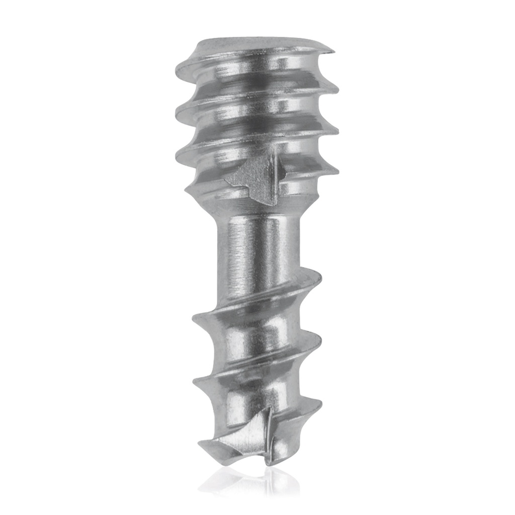 [191301] gecannuleerde dubbelcompressieschroef, conisch Ø3 / Ø4 10mm titanium kleurgecodeerd, torx niet-steriel