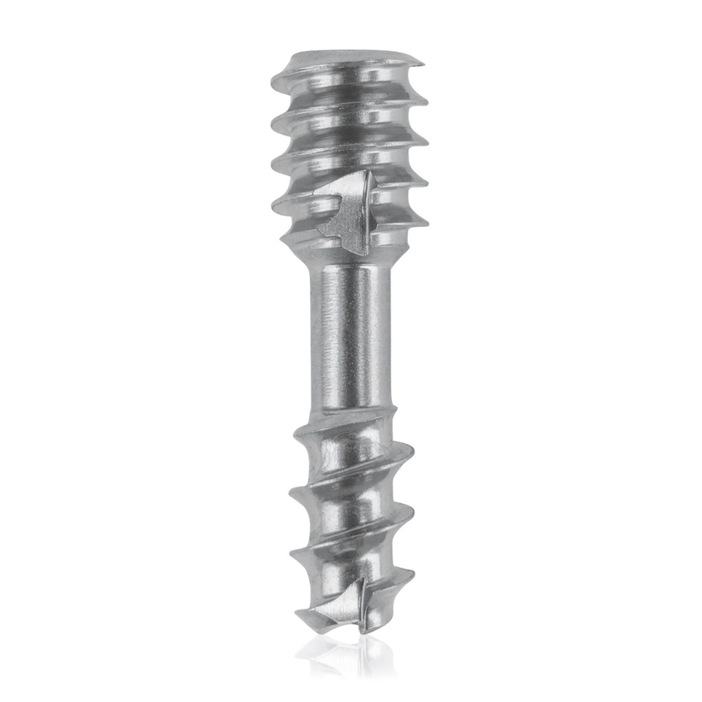 [191303] gecannuleerde dubbelcompressieschroef, conisch Ø3 / Ø4 14mm titanium kleurgecodeerd, torx niet-steriel