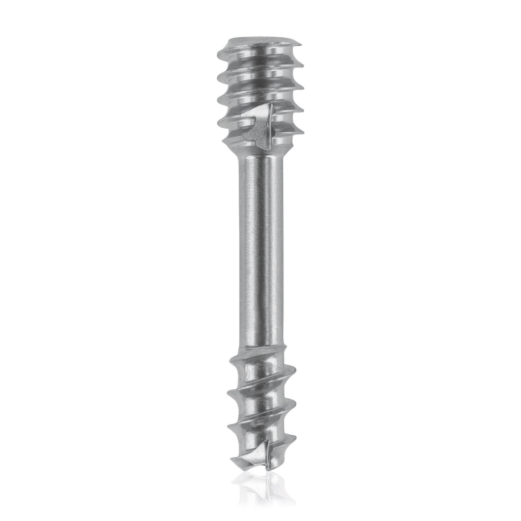 [191305] gecannuleerde dubbelcompressieschroef, conisch Ø3 / Ø4 18mm titanium kleurgecodeerd, torx niet-steriel