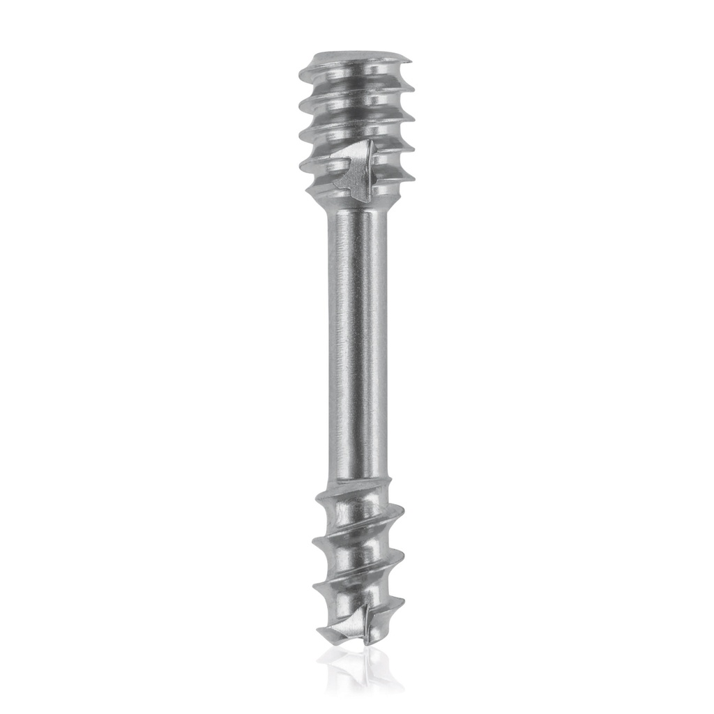 [191306] gecannuleerde dubbelcompressieschroef, conisch Ø3 / Ø4 20mm titanium kleurgecodeerd, torx niet-steriel