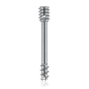 gecannuleerde dubbelcompressieschroef, conisch Ø3 / Ø4 24mm titanium kleurgecodeerd, torx niet-steriel