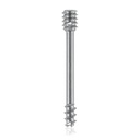 gecannuleerde dubbelcompressieschroef, conisch Ø3 / Ø4 28mm titanium kleurgecodeerd, torx niet-steriel