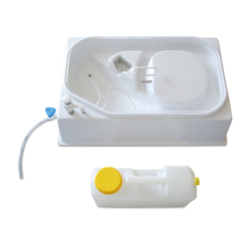 Desinfectiebak voor endoscopen, tafelmodel, met metalen handpomp 79 x 52 x 32 cm, voor alle onderdompel-