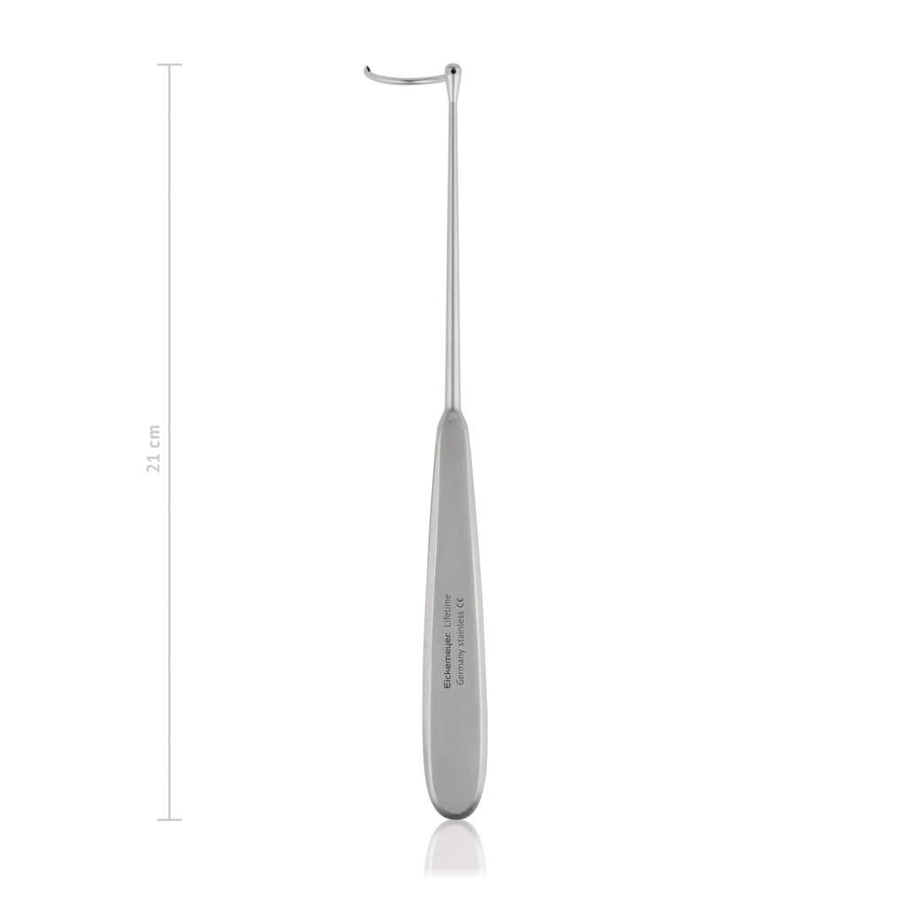 onderbindingsnaald, 21 cm, klein gebogen (2,5 cm) 