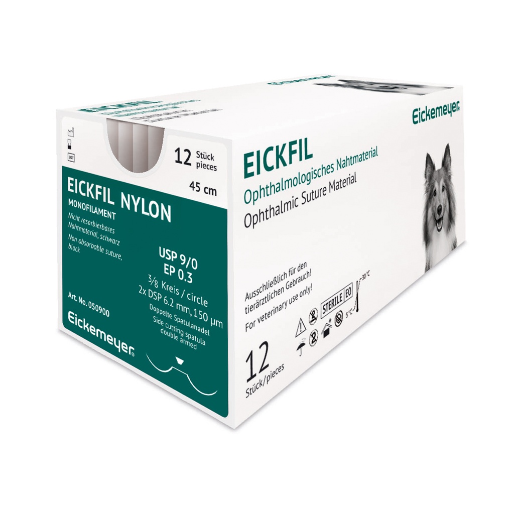 Hechtdraad Eickfil nylon USP 9/0, 3/8 cirkel