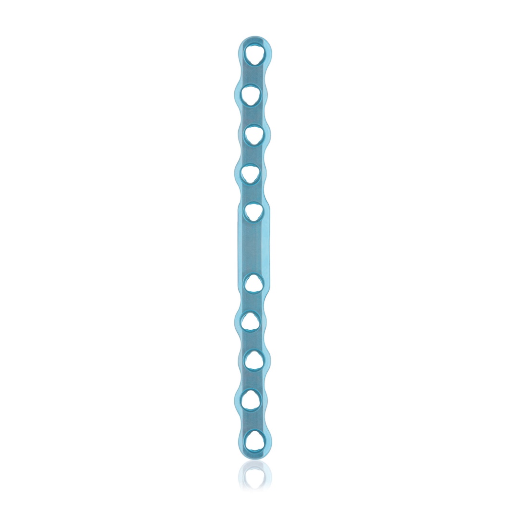 [187744] Eickloxx S-type botplaat 10- gats 108 x 8 x 3.2mm, titaniumium, geel 