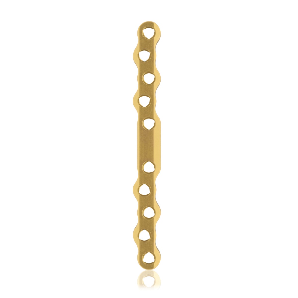 [187754] Eickloxx S-type botplaat 10- gats 110 x 10 x 4,5mm, titaniumium, lichtblauw 