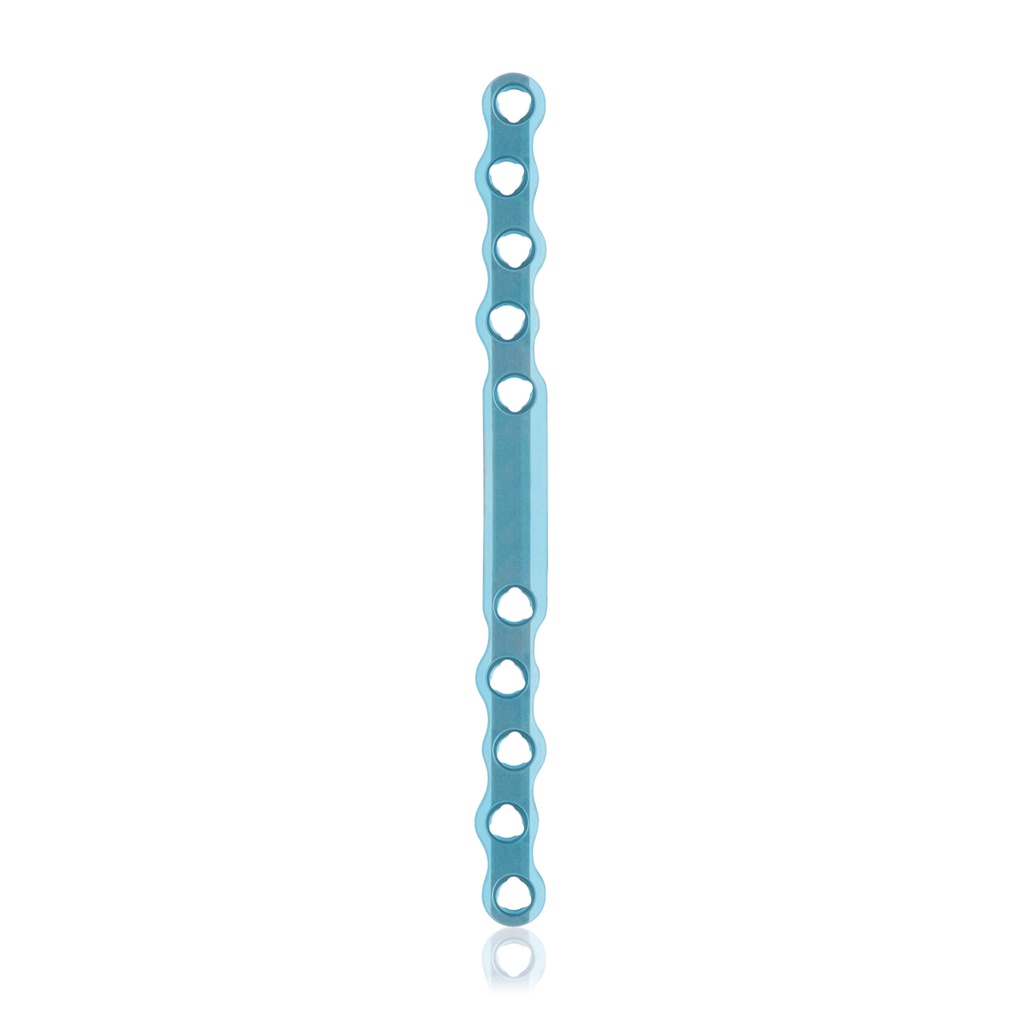 Eickloxx S-type botplaat 10- gats 118 x 8 x 3.2mm, titaniumium, geel 