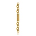 Eickloxx S-type botplaat 10- gats 120 x 10 x 4,5mm. titaniumium, goud