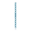 Eickloxx S-type botplaat 12- gats  138 x 8 x 3.2mm, titanium, lichtblauw