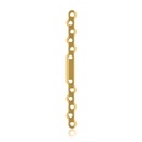 EickLoxx S-Typ botplaat 14-gats, 140 x 11 x 4,5mm. Titanium, goud