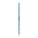 Eickloxx S-type botplaat 14- gats 158 x 8 x 3.2mm, titaniumium, lichtblauw