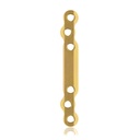 Eickloxx S-type botplaat 6-gats  80 x 10 x 4,5 mm, titanium, goud