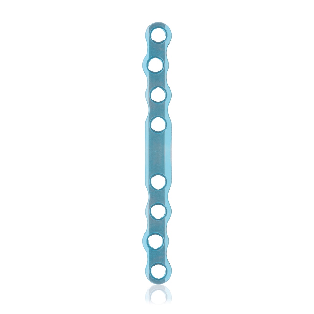 [187742] Eickloxx S-type botplaat 8- gats 88 x 8 x 3.2mm, titaniumium, geel 