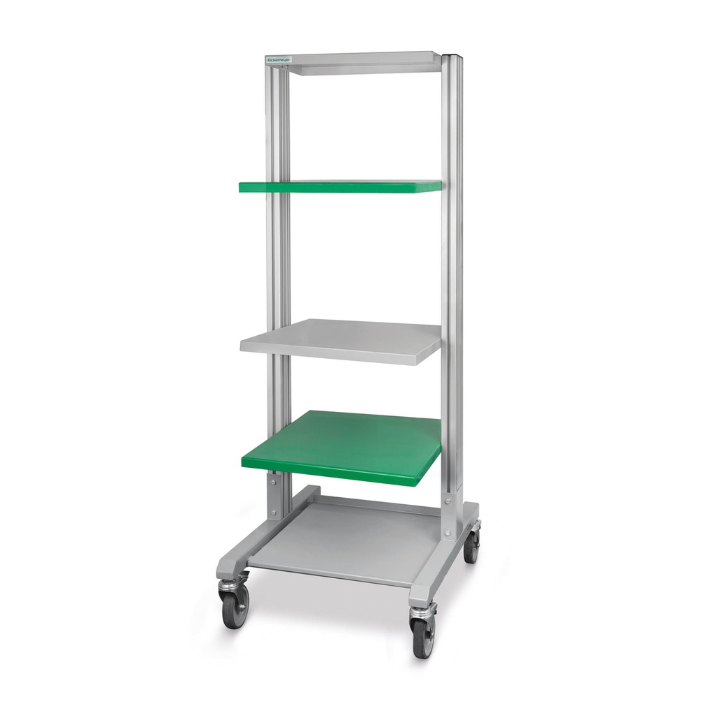 Endoscopietrolley "Eickemeyer" 5 etages, 3 verstelbaar 4 zwenkwielen, geremd