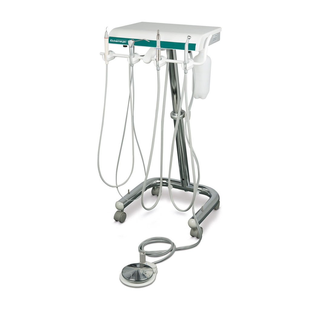 Verrijdbare dentale unit Profident PLUS compl. met low speed handstuk, high speed hoekstuk met verlichting, intern
