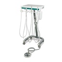 Verrijdbare dentale unit Profident PLUS compl. met low speed handstuk, high speed hoekstuk met verlichting, intern