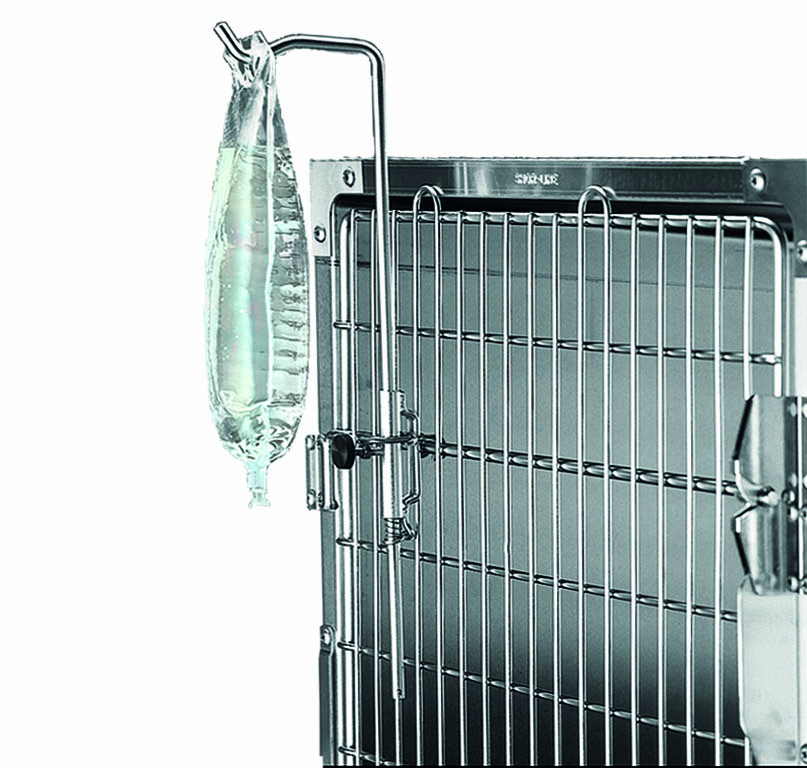 infuushouder 889 mm, voor bevestigen aan kennel 