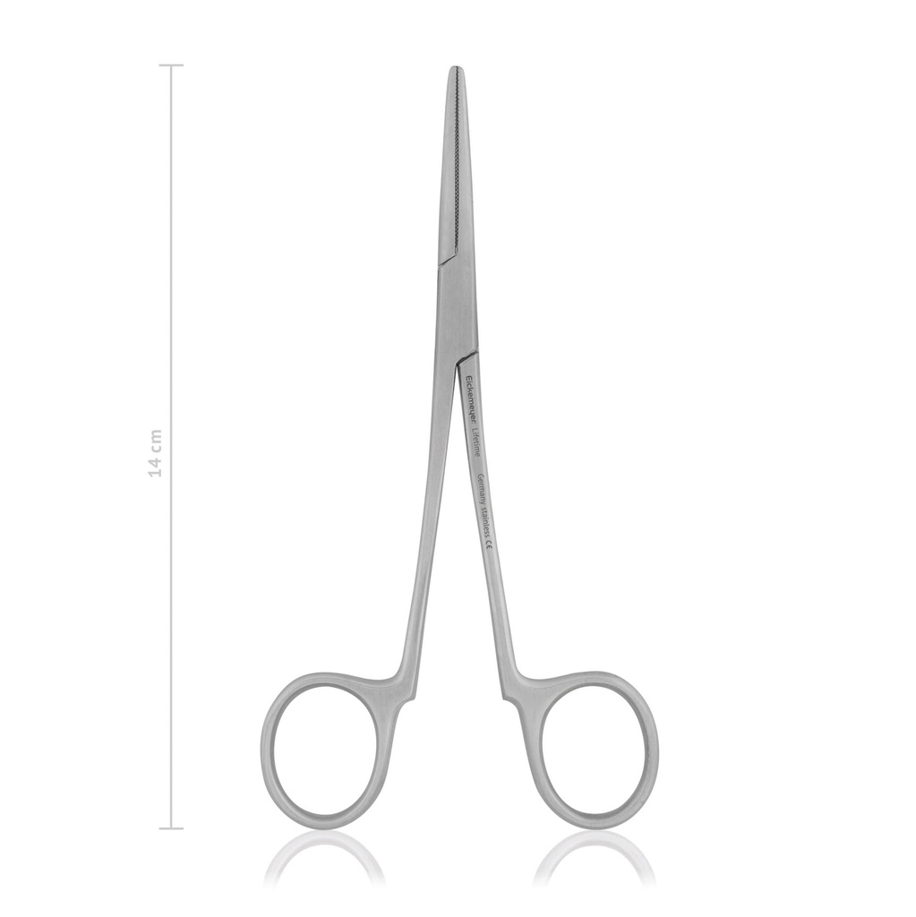 autorie-klem, 14 cm, voor haarverwijderen uit oor zonder sluiting 