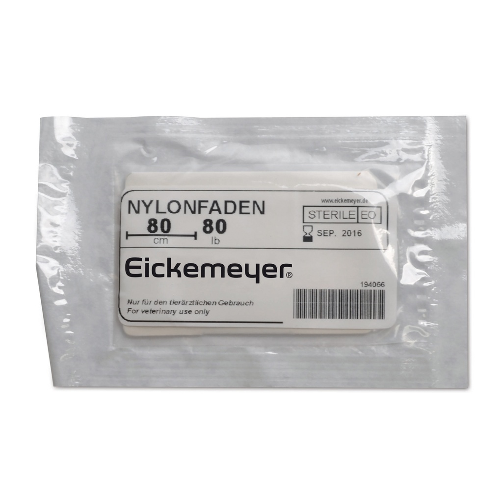 nylon-draad 80lb, lengte 800 mm, steriel verpakt (voor 194050) 