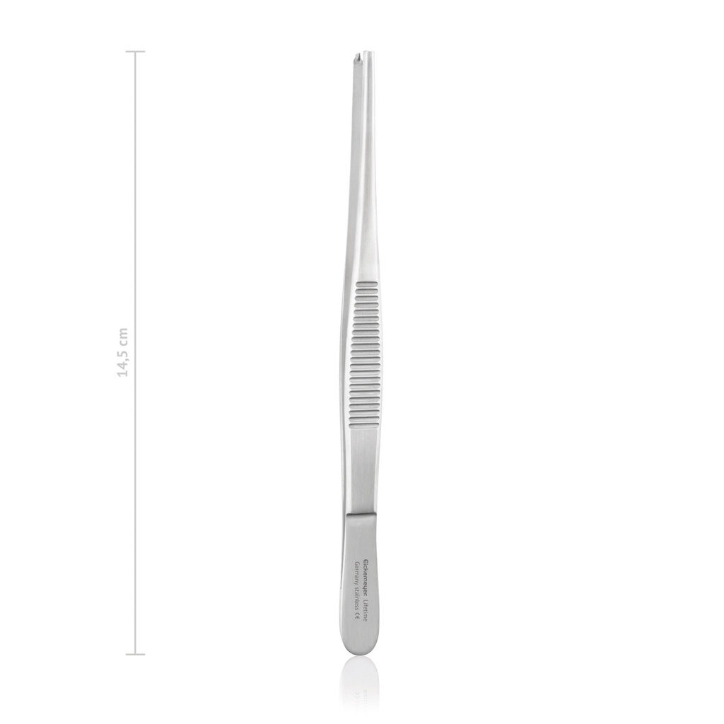 [133214] pincet standaard,chir.,14,5cm, 1x2 tanden 