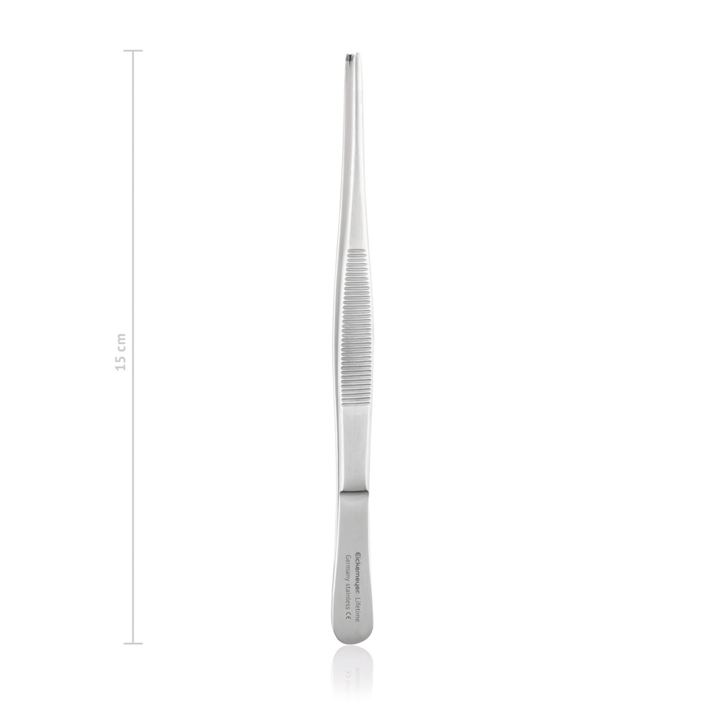 pincet, chirurgisch, 15 cm, 1x2 tanden, zwaar model 