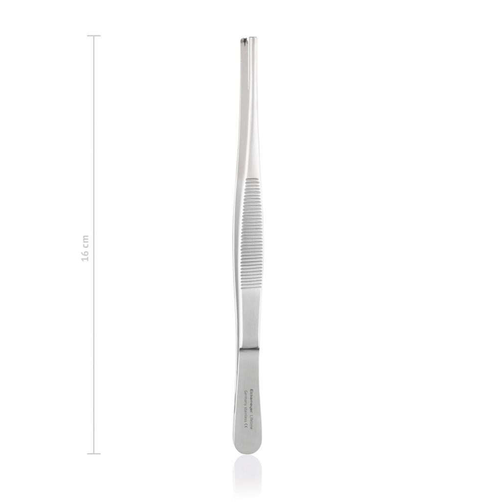 pincet, chirurgisch, 16 cm, 2x3 tanden, zwaar model 